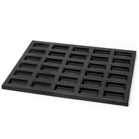 T-Shine Plaque de cuisson rectangulaire 30 cavités en acier aluminisé, revêtement PTFE, écologique, épaisseur 0,8 mm, pour gâteaux Financier, en stock