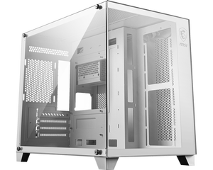 <span class=keywords><strong>MSI</strong></span> PAG PANO M100L BLANC/NOIR, un châssis « vue sur mer » à côtés en verre pour ordinateurs de jeu de bureau - Product Image 5