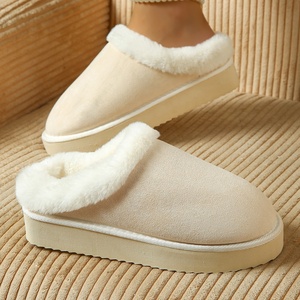Otoño Invierno para zapatillas para mujeres, prendas de vestir para hombres, medio Paquete de botas de nieve, Luna cálida, cómodos zapatos de suela gruesa para el hogar - Product Image 2