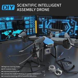 Dron JJRC H108 para Principiantes, Juguete de Plástico para Armar, con Cámara 4K, Diseño Plegable y Modo sin Cabeza - Control Remoto - Product Image 2