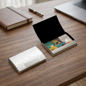 Porte-cartes minimaliste métallique 4 pouces avec motif imprimé par transfert thermique pour cartes de crédit - Product Image 1