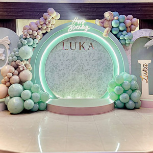 Nuevo Arco de PVC con Forma Redonda Amagized para Telón de Fondo de Boda con Luces LED para Decoración de Eventos - Product Image 1