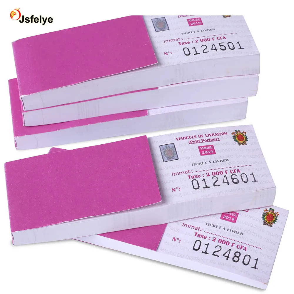 Security sign coupon book with perforation strip serial number