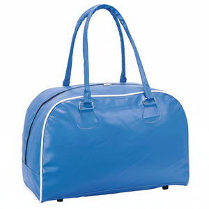 Sac de sport vintage bleu, sac de voyage de taille moyenne avec fermeture à glissière - Product Image 2