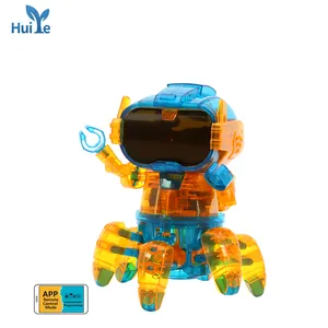 Huiye नृत्य खिलौना रोबोट संगीत प्रकाश बच्चे बो बुद्धिमान खिलौने बच्चों के लिए 6 एप्लिकेशन प्रोग्रामिंग नियंत्रण के साथ बिजली के खिलौना रोबोट पैर