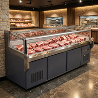 Vitrina Refrigerada Comercial de Acero Inoxidable de Gran Capacidad, Doble Temperatura, Mecánica, con Enfriador de Aire Integrado