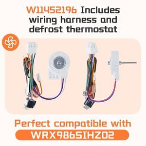 Moteur de ventilateur d'évaporateur de réfrigérateur W11452196 12V DC compatible avec Whirlpool W11374554 - Product Image 3