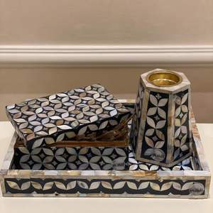 Ensemble de brûleur d'encens en nacre oud indien de luxe (encensoir) pour la méditation-Écologique et aromathérapie dans le monde entier - Product Image 2