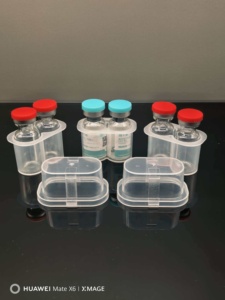 Großhandel 3 ml 2er-Fläschchen-Behälter: Sichere und langlebige 3-ml-Kunststoff-Fläschchen-Aufbewahrungsbox für Peptid-Lyophilisatpulver, tragbar - Product Image 3