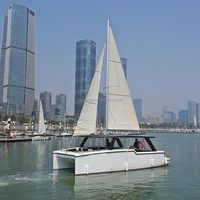 Yacht catamaran à double coque en aluminium sur mesure, 9,8 m x 4,67 m, capacité de 1076 livres, moteurs, bateau commercial pour passagers