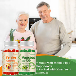 バイオフレックス カスタム ハラール ヴィーガン オーガニック ホールフード 25種類のフルーツ＆20種類の野菜エキス配合 グミ スーパーフード グリーン グミ サプリメント - Product Image 3