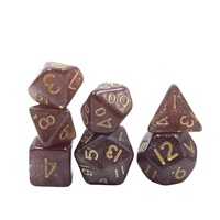 Fournisseur direct d'usine - Jeu de dés polyédriques lumineux bicolores miniatures de 10 mm pour jeux de table colorés