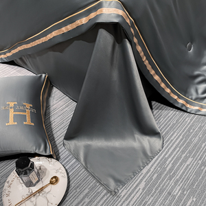 Couette légère en <span class=keywords><strong>satin</strong></span> de polyester hypoallergénique de luxe, ensemble de literie rafraîchissant pour l'été, <span class=keywords><strong>couvre</strong></span>-<span class=keywords><strong>lit</strong></span> - Product Image 5