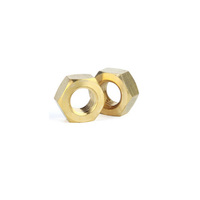 Écrous hexagonaux à verrouillage en cuivre poli DIN934 M3 M4 M5 M6 M8 M10, écrous hexagonaux en laiton uni