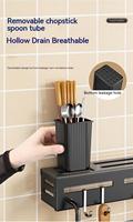 Organisateur de rangement mural direct d'usine, porte-couteaux, porte-cuillères, porte-ustensiles avec porte-serviettes