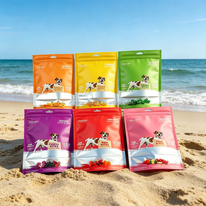 Custom Printed Ziplock Bags Pet Food Stand Up Pouch <b>Plastic</b> <b>Packaging</b> For Dog Treat Package With Window - Product Image 2
