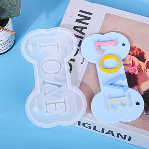 C-0549 DIY सिलिकॉन हड्डी टैग के लिए मोल्ड कुत्ते हड्डी पत्र मोल्ड राल शिल्प - Product Image 3