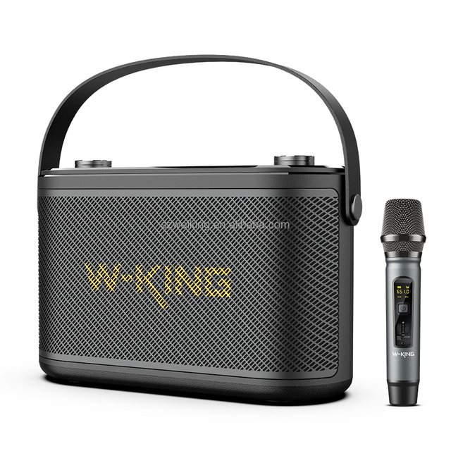Original W-KING H10S Subwoofer Heavy Bass 80W Portable Wireless Bluetooth Speaker with Wireless Microphone and Display