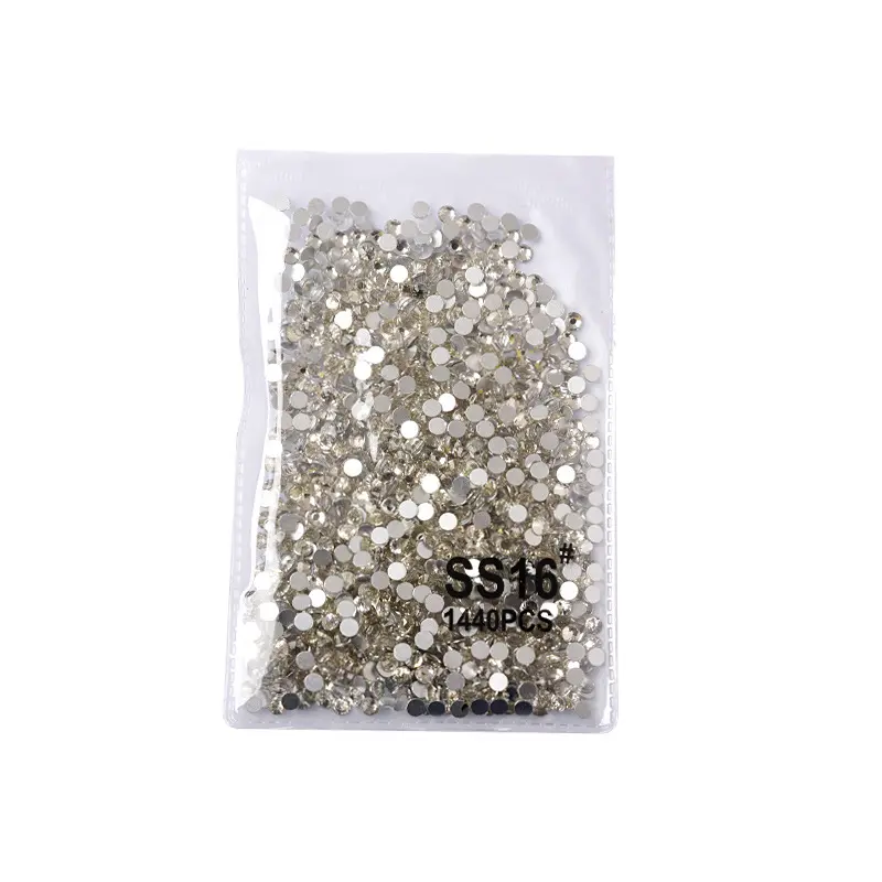 Fabriek Direct 1440 Ab Kleur Super Flash Tsjechische Diamant Nail Art Platte Transparante Witte Diamant Accessoires Groothandel