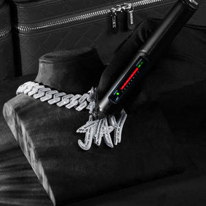 हिप हॉप शैली हार ब्लैक गोल्ड 925 सिल्वर मैन बैगुएट डायमंड जय नाम पत्र कस्टम मोसानेट पेंडेंट - Product Image 2