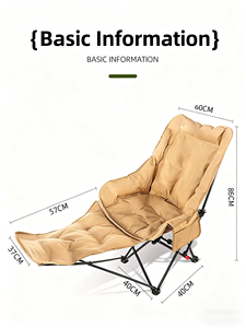 <span class=keywords><strong>Chaise</strong></span> <span class=keywords><strong>pliante</strong></span> de luxe réglable et inclinable, respirante, avec cadre en fer, repose-jambes allongé, légère et portable, pour la plage, les pique-niques et le camping - Product Image 5