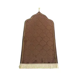 Fabrika satış taşınabilir mini seccade müslüman tapis de priere özel baskılı katlanabilir çocuk namaz kilim