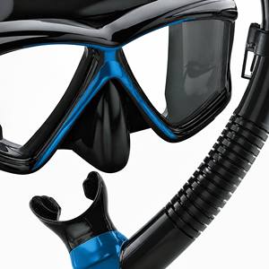 Ensemble masque de plongée et tuba avec lentille à large champ de vision et sangle réglable pour piscine, plage et sports nautiques - Product Image 5