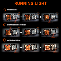 Feux de brouillard LED dynamiques blancs IP68 4 pouces ZDWD4 ou phares pour pick-up 4x4 tout-terrain, camion, VTT, système d'éclairage LED externe