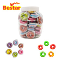 BESTAR Bonbons Gélifiés Personnalisés en Forme de Donut, Saveurs Fruitées Assorties, Bonbons Moelleux Halal pour Enfants, Confiserie Sucrée Décontractée pour Enfants