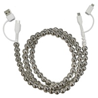 Nouvelle tendance Vintage Western Navajo chargeur fait main pierre Turquoise lisse perlée Starling argent type-c cordon de charge ordinateur