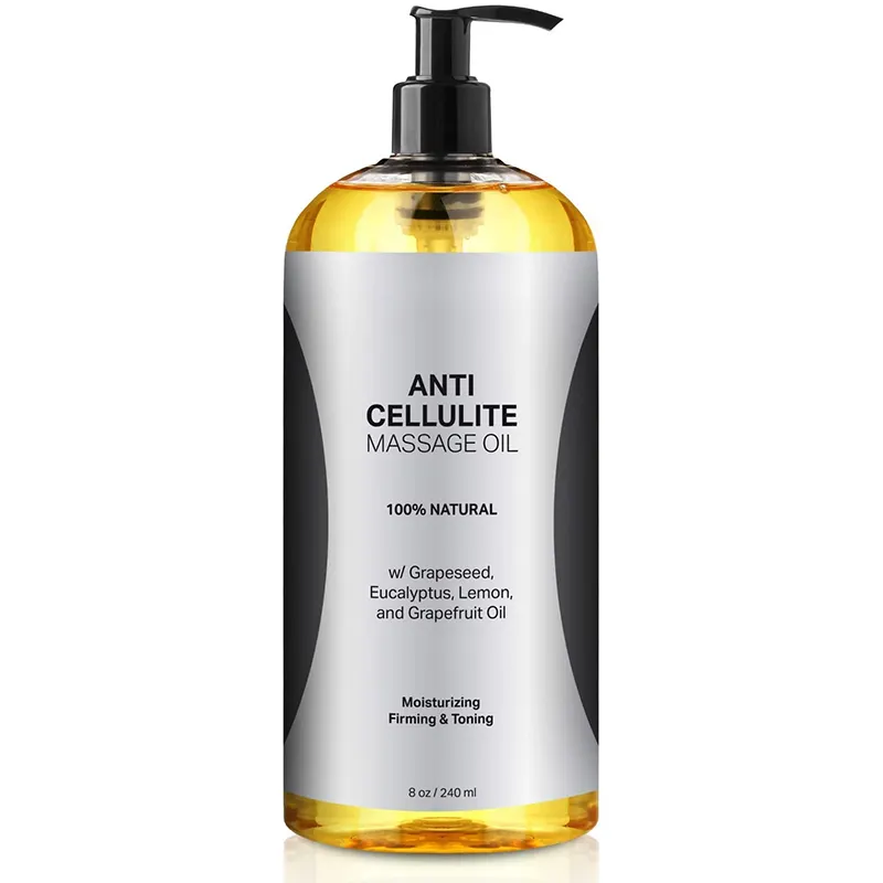 240ML Skin Care Moisturizing and Firming Body Massage Oil Natural Grapefruit Oil Anti Cellulite Massage Oil OEM