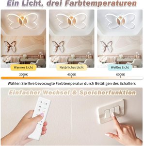 Luz de techo LED acrílica contemporánea moderna para sala de estar y dormitorio Control remoto Nuevas luces para el hogar - Product Image 6