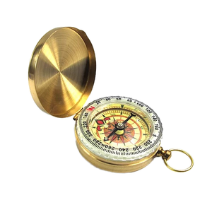 Brújula de latón magnética para navegación, brújula de bolsillo grabable para acampar, senderismo, con pantalla de esfera de puntero, novedad - Product Image 4