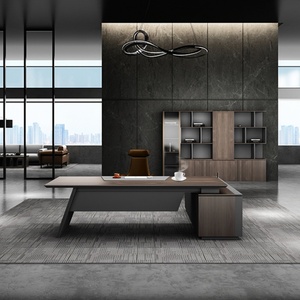 Free Design Plan Factory Price E1 Mdf Office Furniture Luxury L Shape Design Strong Executive Ceo Boss Office <b>Desk</b> - Product Image 1