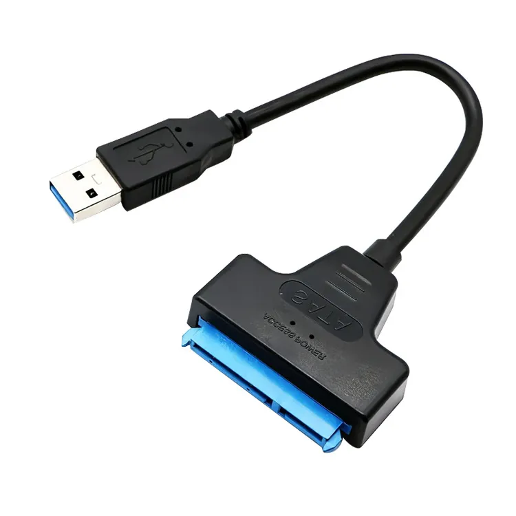 وصلة USB 3.0 إلى بطاقة بطاقة SATA مع كابل محرك أقراص سهل التشغيل يعمل بالتيار المستمر بطول 3.5 بوصة محرك أقراص صلبة ميكانيكي كابل بيانات محرك أقراص بصري