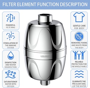 Filtre de <span class=keywords><strong>Douche</strong></span> à Cartouche Chromée 12 Étapes pour Éliminer le Chlore, Tête de <span class=keywords><strong>Douche</strong></span> Filtrante pour Eau Dure de Salle de Bain - Product Image 3