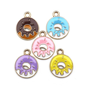 Colgantes de aleación chapados en oro con dijes de esmalte mixtos al por mayor para la fabricación de joyas DIY, accesorios para collares, pulseras y pendientes - Product Image 6