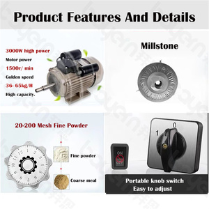 Commercial Grain Mill Grain Wheat <b>Grinder</b> Mill Grind Flour Mill Machine for Home and Commercial Use Grain Grinding Machine - Product Image 6