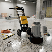 Machine de meulage et de polissage de sols en béton et ciment, manuelle, commerciale, à moteur planétaire, pour la rénovation de bâtiments