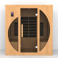 Sauna de Infrarrojos Lejanos para 4 Personas, 2700W, Calentador de Panel de Cerámica y Carbono, Bajo EMF, para Desintoxicación y Pérdida de Peso