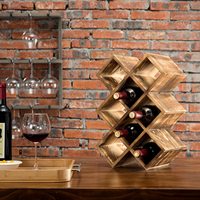 Porte-vin mural de haute qualité, en bois combustion, grand égouttoir à vin pour 8 bouteilles, vente en gros