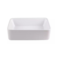 Lavabo rectangulaire en céramique moderne européen articles sanitaires comptoir lavabo de salle de bain pour hôtels et toilettes