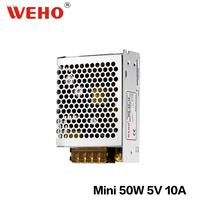 5V 10A sortie unique Mini taille alimentation à découpage MS-50-5 50Watt 110V 220V Ac à Dc 24V transformateur