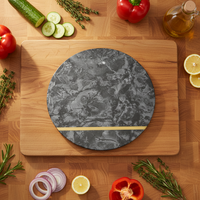 Fabricants cheveux raides planche à découper en marbre pierre simple assiette de fruits assiette occidentale planche à pain plateau alimentaire ustensiles de cuisine