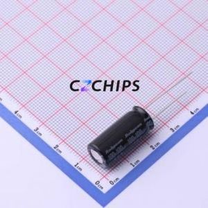 100YXG100MEFC10X23ตัวเก็บประจุอลูมิเนียมอิเล็กโทรไลติกผ่านรู D10xL23mm 100uF 20% 100V 265.5mA-120Hz - Product Image 1