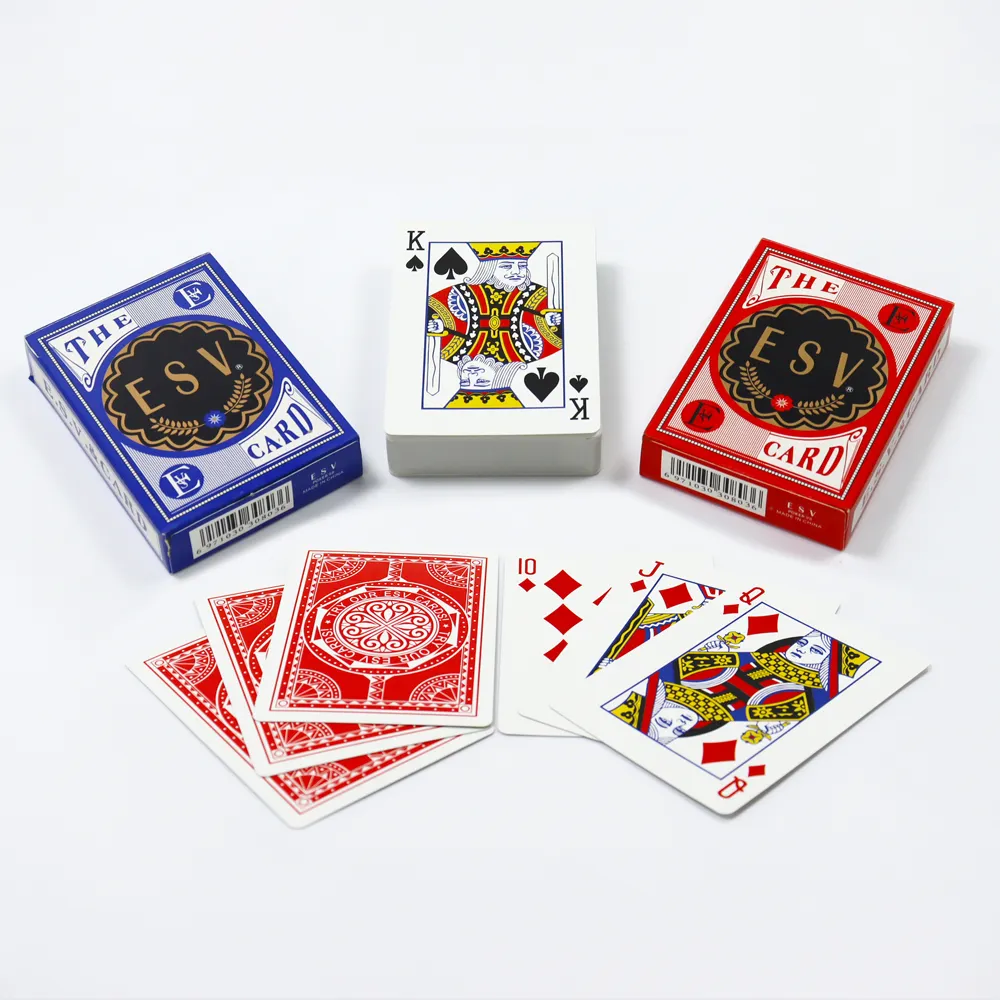 Carte da gioco con nucleo nero 310gsm stampate personalizzate forniture per casinò carte da gioco a buon mercato all'ingrosso carte da gioco Poker