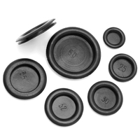 Bouchons en caoutchouc ronds à un seul côté, utilisés par Bunnings pour la protection des câbles en spirale, protection des câbles en spirale