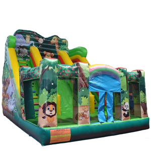 Scivolo Gonfiabile a Secco con Tema Avviso di Radiazioni, Design a Tubo Verde, <span class=keywords><strong>PVC</strong></span> Resistente <span class=keywords><strong>per</strong></span> Giochi d'Avventura e Noleggio Eventi - Product Image 5