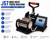 Machine de presse à chaud pour tasses par sublimation J57 110V 220V, machine d'impression numérique par transfert thermique pour tasses personnalisées