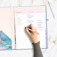 Bahan kertas Offset papan jadwal mingguan yang dapat disesuaikan grosir dengan alas Memo catatan tempel dan Notepad